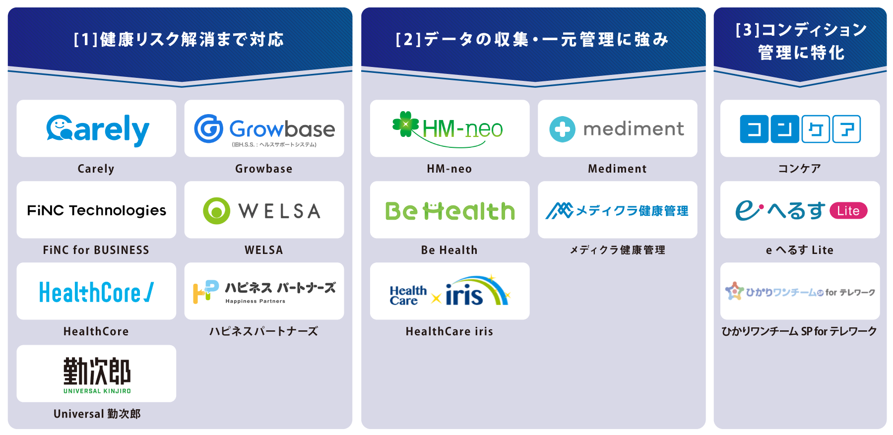 タイプ別 企業向け健康管理システム 図解