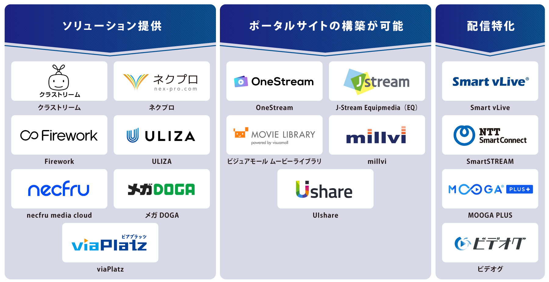 タイプ別 動画配信システム 図解