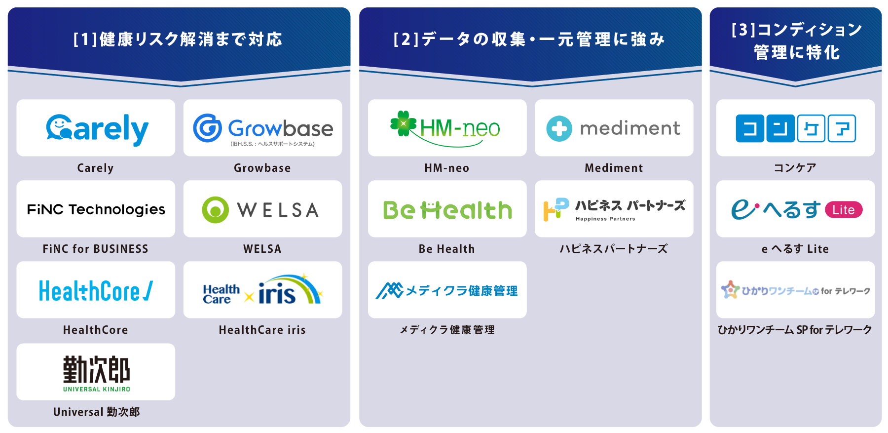 タイプ別 企業向け健康管理システム 図解