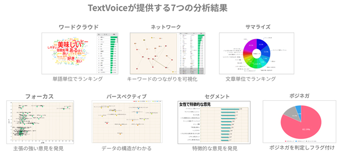 TextVoiceが提供する7つの分析結果