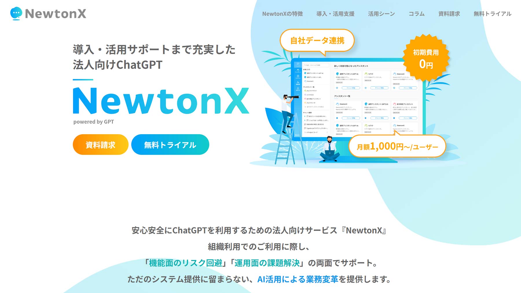 NewtonX公式Webサイト