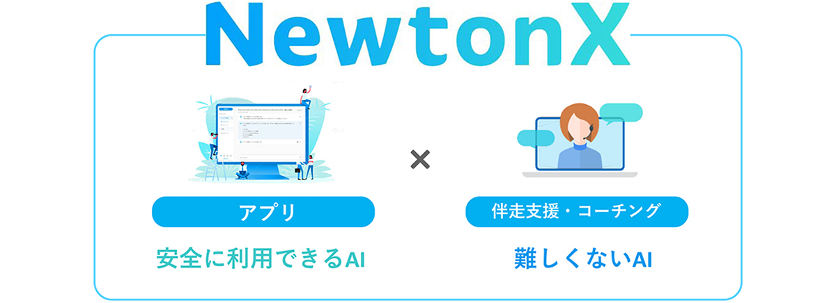 NewtonXは、高機能かつ導入・定着活用サポートまで充実した法人向けChatGPTサービスです。