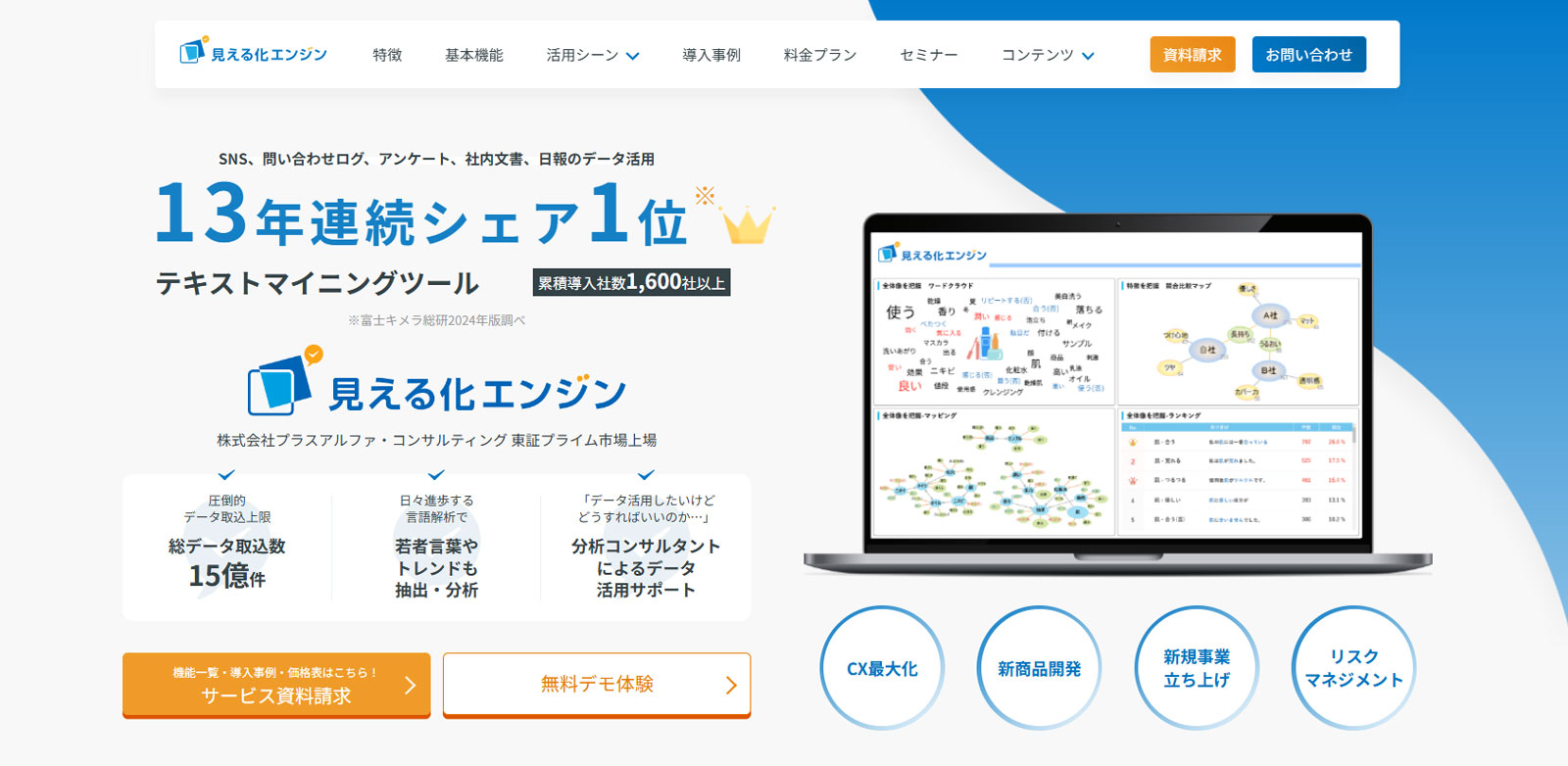 見える化エンジン公式Webサイト