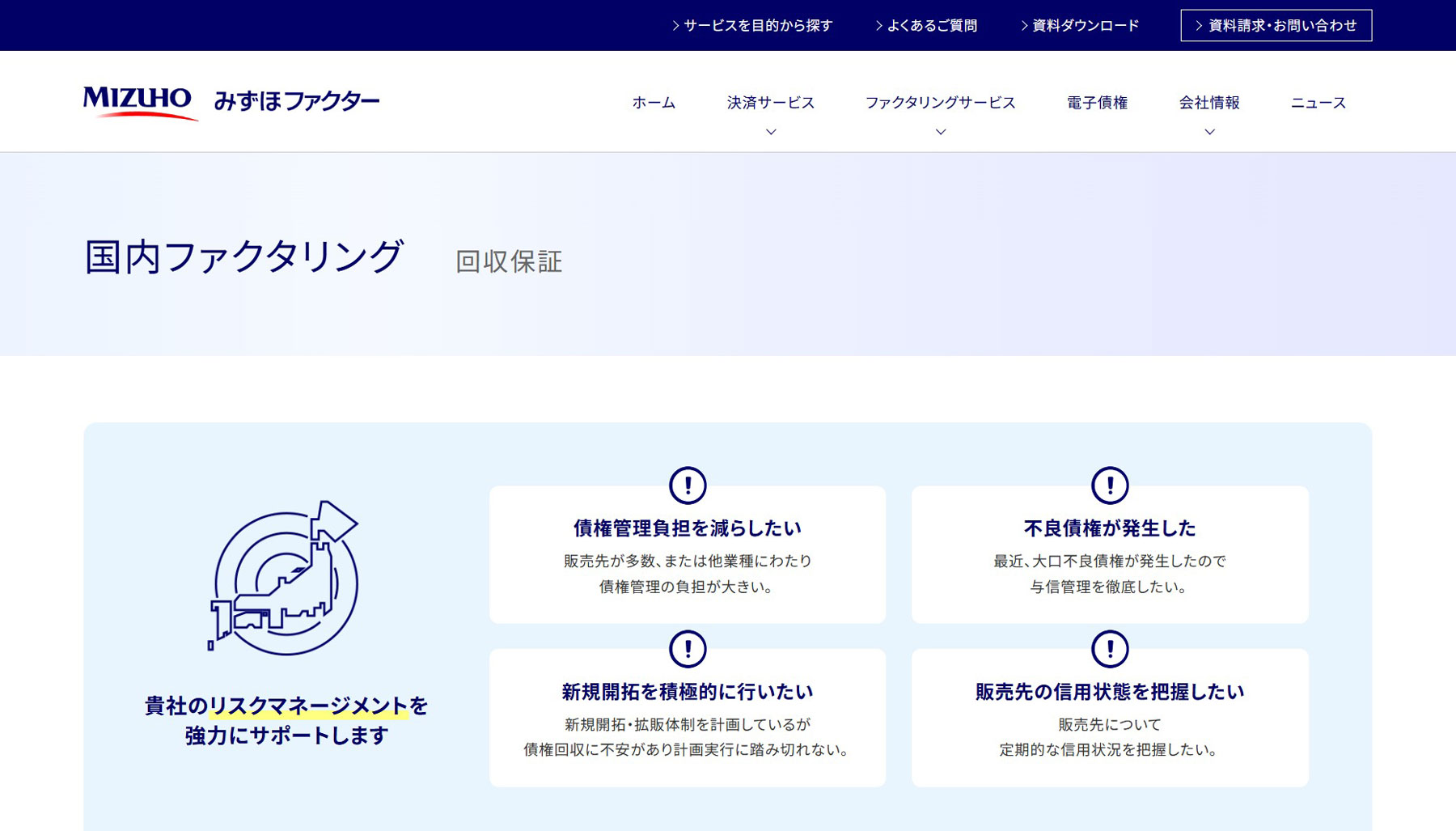 回収保証公式Webサイト