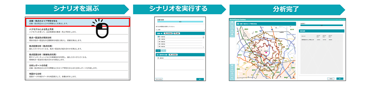 操作性と機能性を追求したエリアマーケティング支援ツール