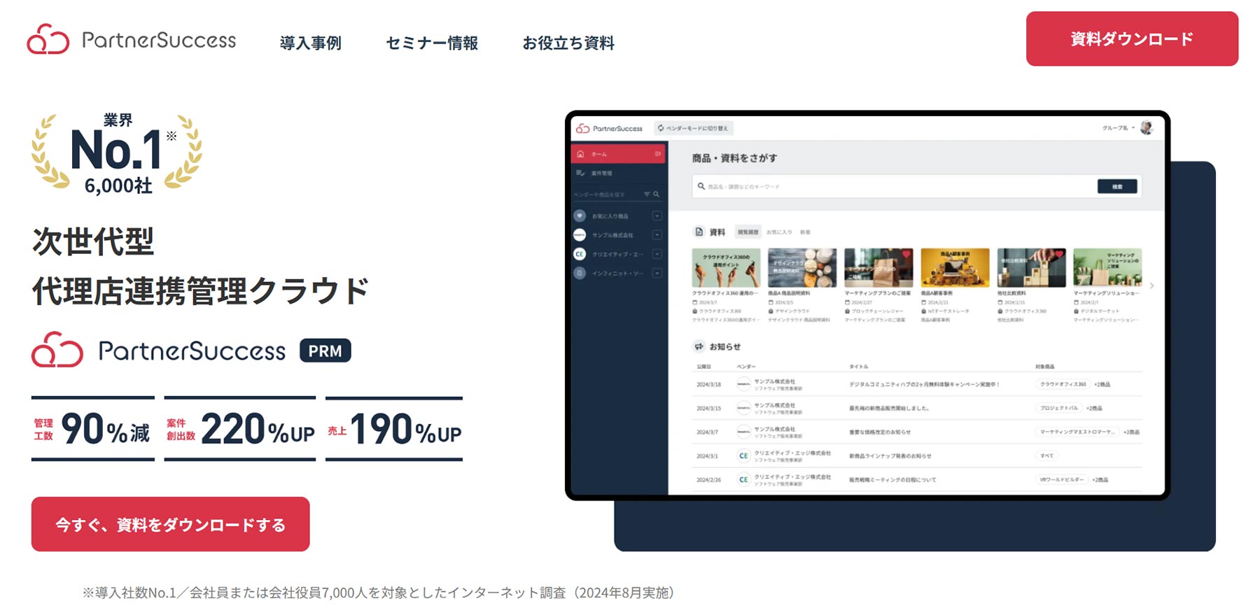 PartnerSuccess公式Webサイト