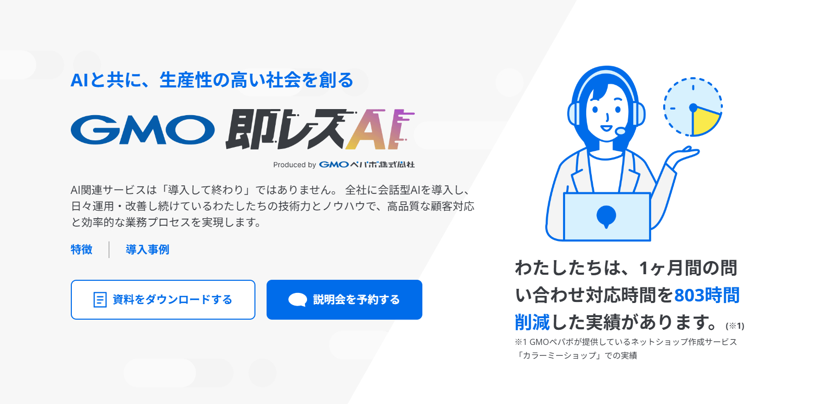 問い合わせ対応を効率化するAIの導入・運用支援サービス