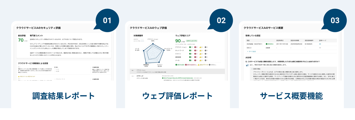 Webの自動解析情報に加えて、第三者目線を取り入れられる専門家のセキュリティ評価レポート