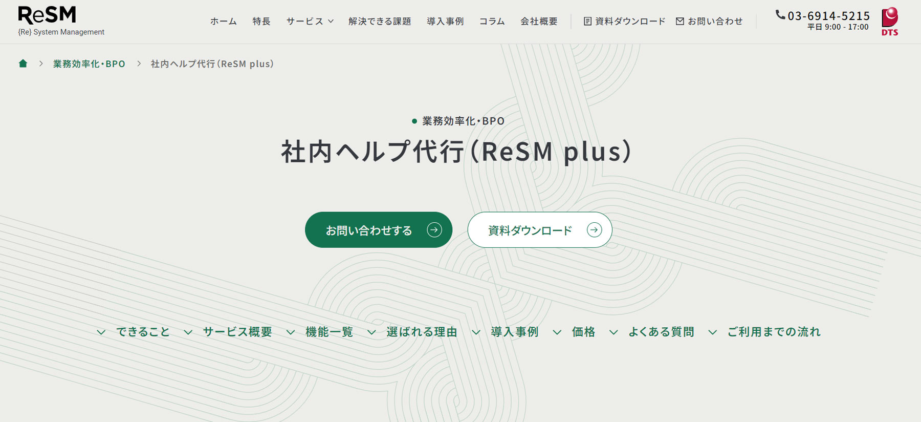 ReSM plus公式Webサイト