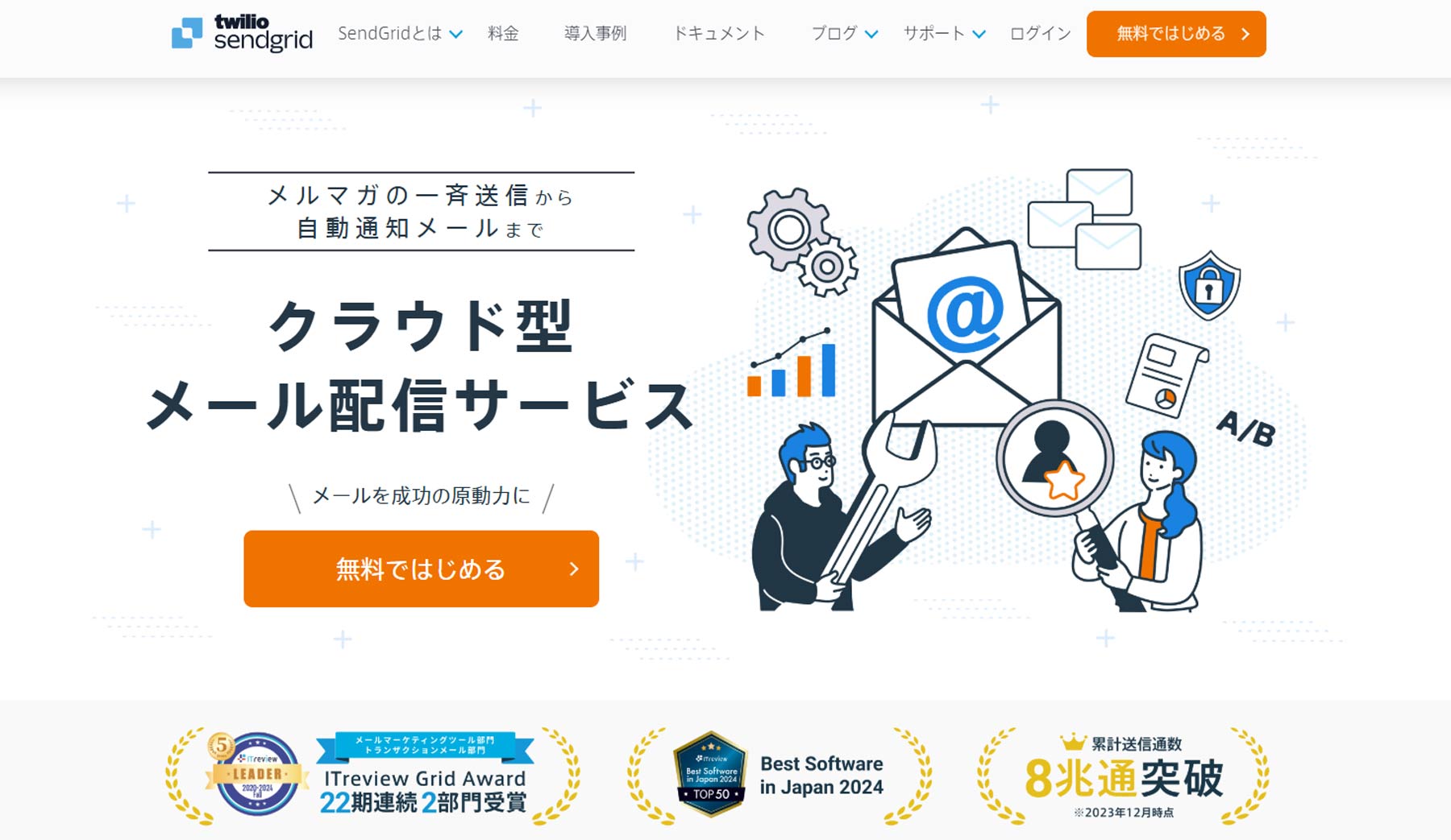 SendGrid公式Webサイト