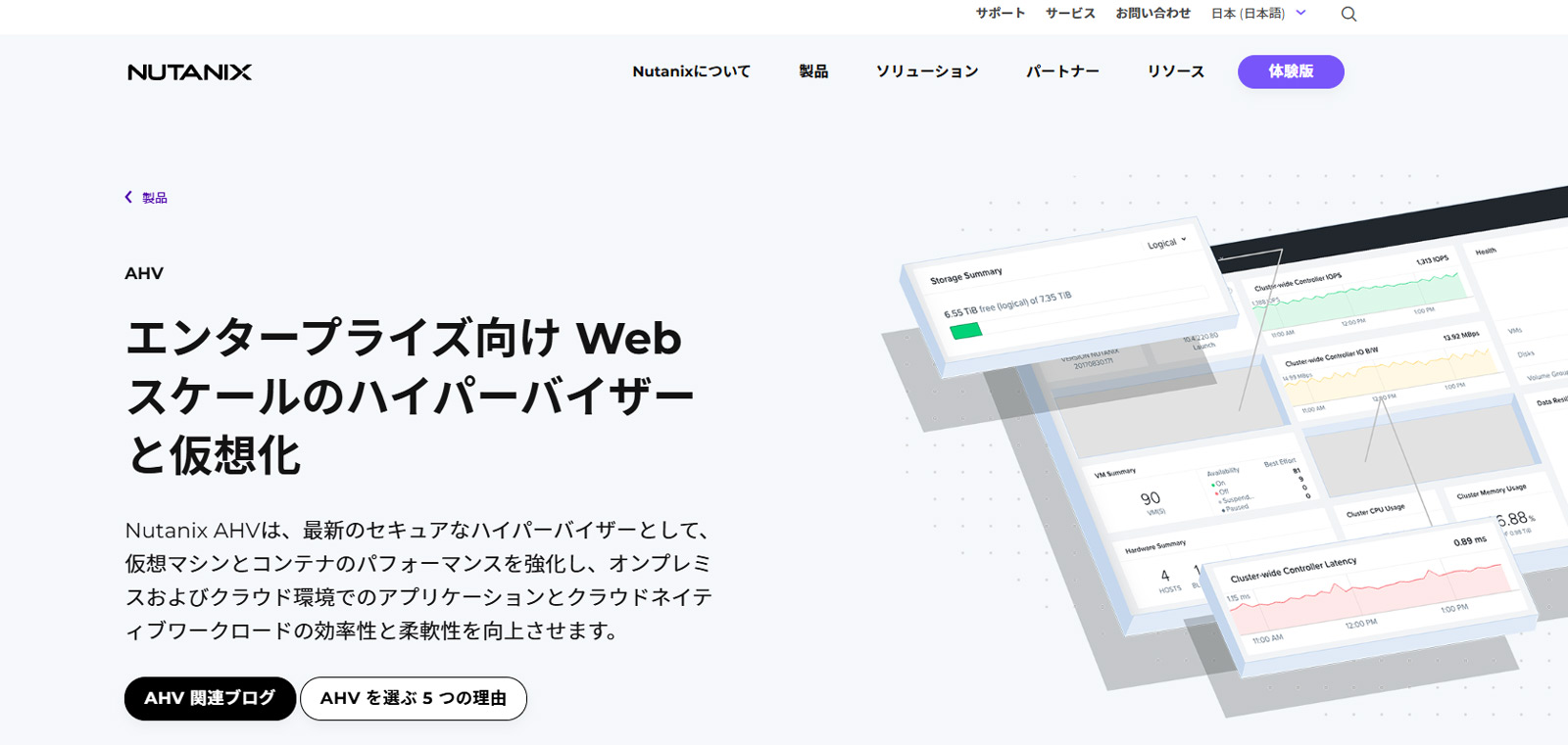 Nutanix AHV公式Webサイト